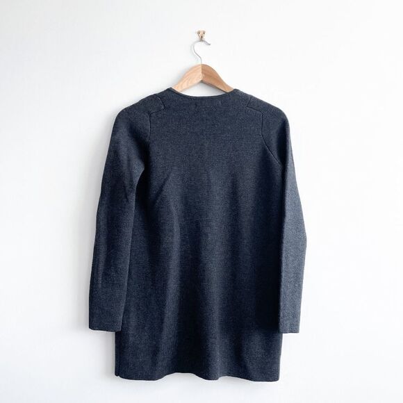 Catherine Malandrino Women's Wool Blend Button Long Knit Cardigan Gray Small - Picture 2 of 7